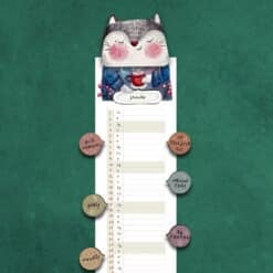 Szürke cicás mágneses naptár