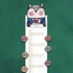 Szürke cicás mágneses naptár