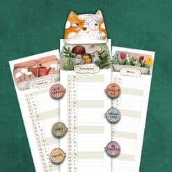 Narancssárga cicás mágneses naptár