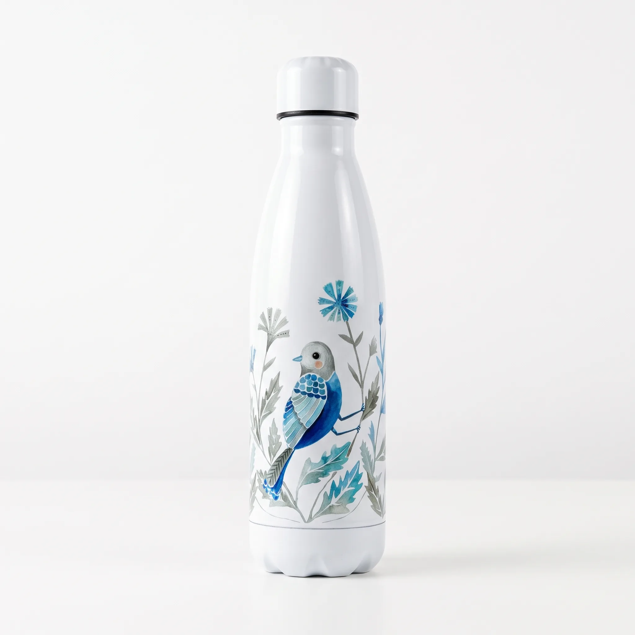 Kék madár- Rozsdamenetes acél kulacs, 700 ml